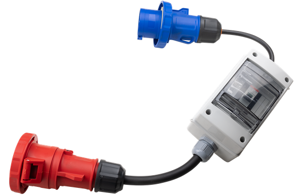 Adapter 400 V 32 A – 230 V 32 A (BLUE CEE) do grzejnika podłogowego MGF Vulcano POWER